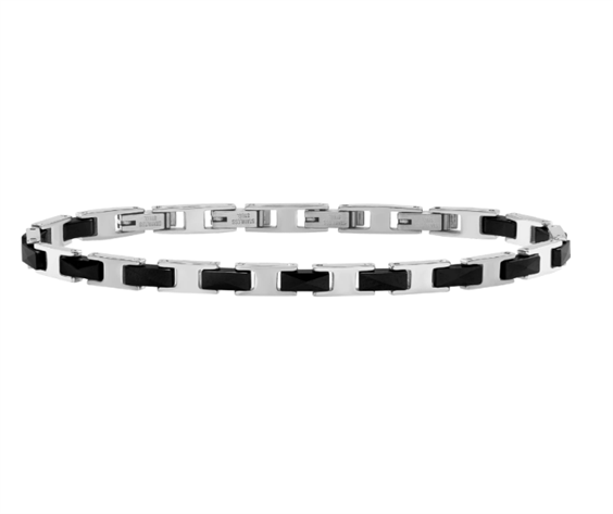 Oiritaly Bracciale Uomo Breil TJ3454 Ceramic Brick Acciaio